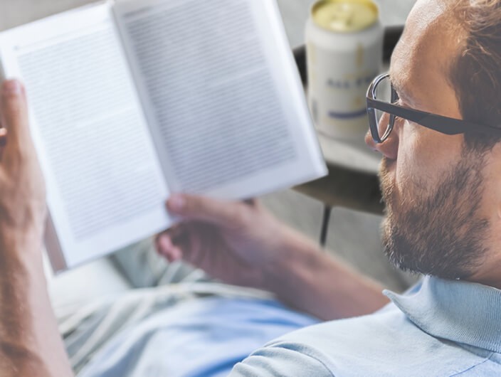 Enjoy a good book and a tasty 0 calories, 0.00% alcohol ALL-FREE.